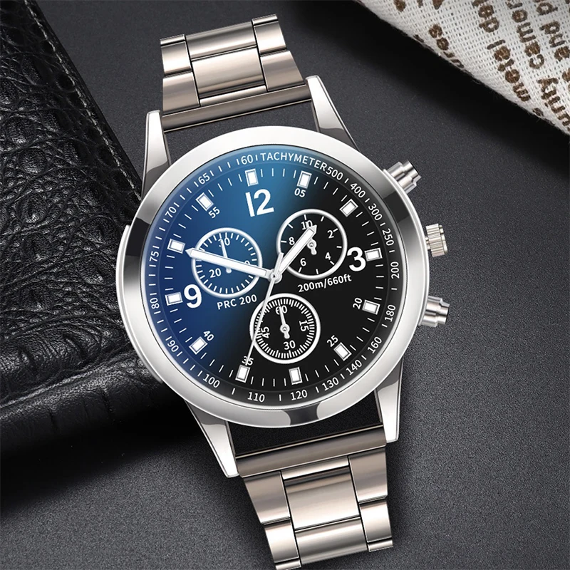 1/2PCS Men Business Watches Fashion Men's Steel Band Quartz Watch with Bracelet(Box not Included) - Image 6